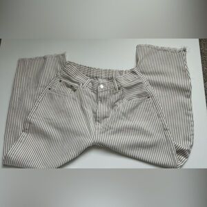 Striped Gray and White Pants